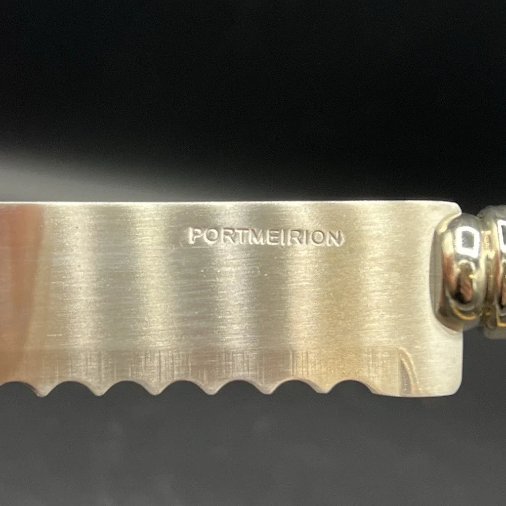 Portmeirion‎ Botanic garden Serrated Bread Knife Floral Design Porcelain Handle